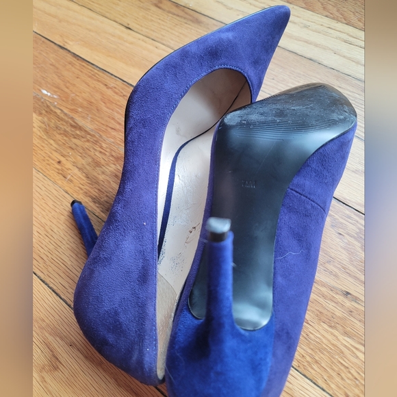 Guess Blue Suede 3 1/2 Pointy Toe Stiletto Size 7 1/2 - Picture 14 of 15